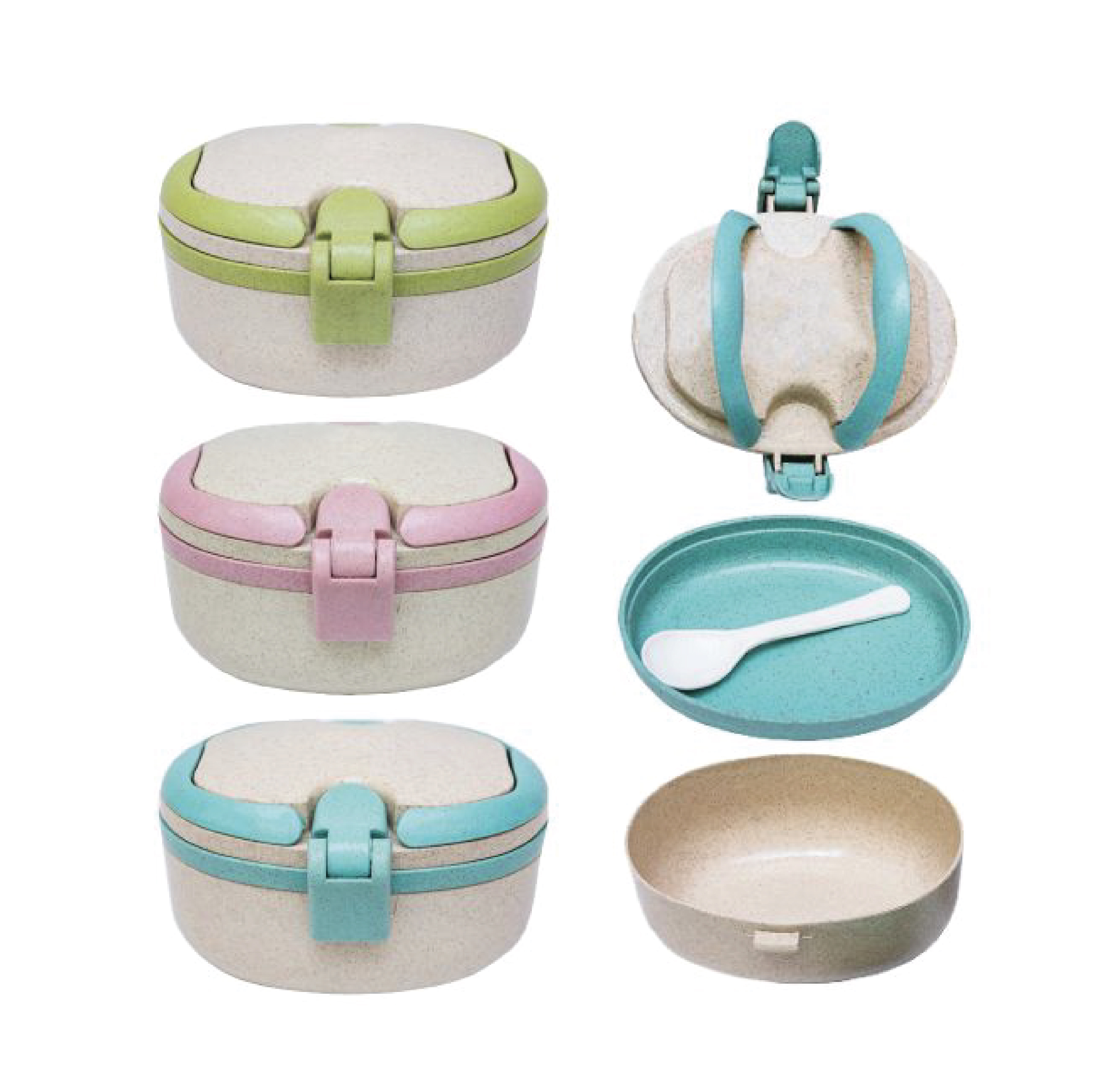 Wheat Fiber Lunch Box with Spoon