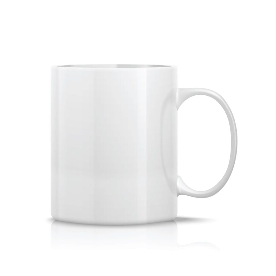 White Ceramic Mug with Coating